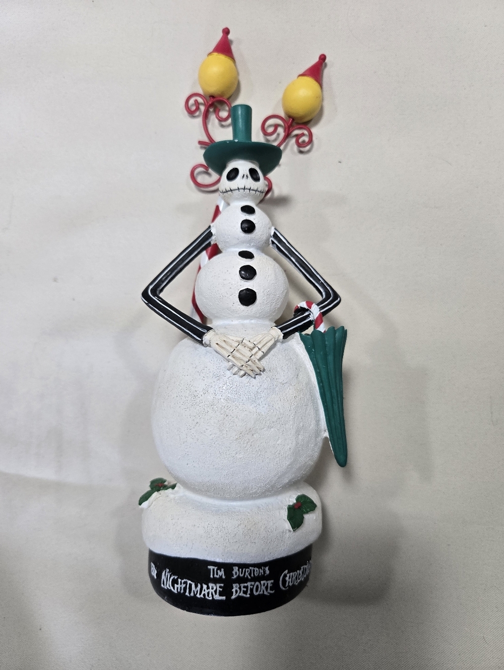 The Nightmare Before Christmas White Snowman Figurine by Tim Burton